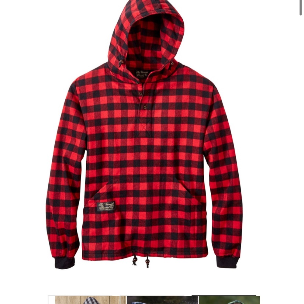 Vermont Flannel Co. limited edition hooded sweatshirt top.